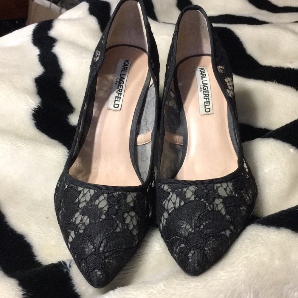 Karl Langerfield Paris Lace Heels